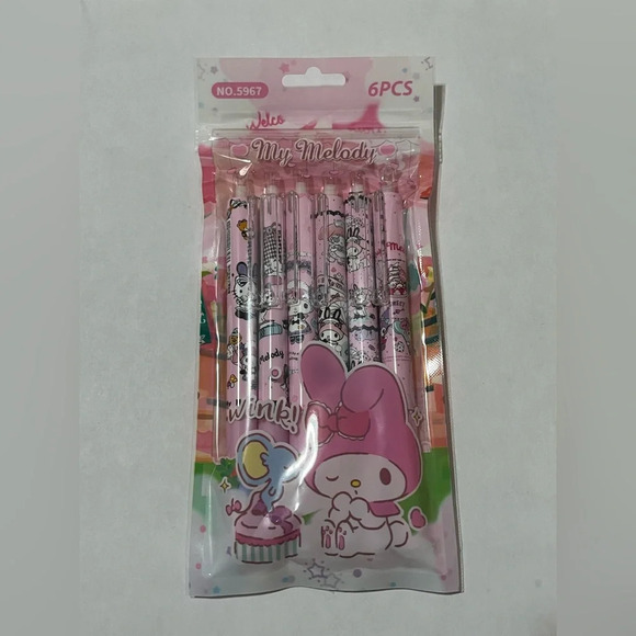My Melody and friends pack of 6 pens - Picture 3 of 3